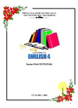 Giáo án Tiếng Anh Lớp 4 - Chương trình học kỳ I - Năm học 2015-2016 - Phan Thị Thùy Liêm
